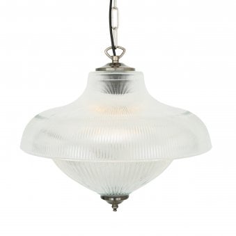 Essence Double Prismatic Pendant Light in Antique Silver