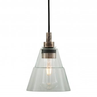 Kairi IP65 Pendant Light with Antique Silver Detail
