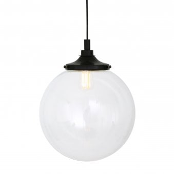 Laguna Pendant Light IP44 35cm in Matt Black