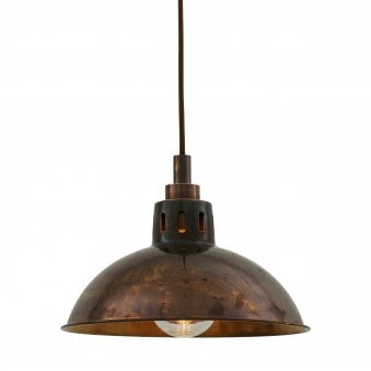 Talise 30cm IP65 Pendant Light in Antique Brass