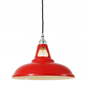 Vienna Industrial Pendant Light in Red