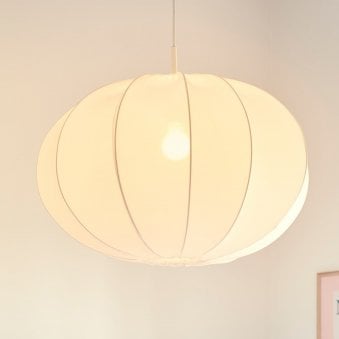 Aeron 60 Fabric Pendant Light in Natural White 