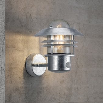 Blokhus Up Galvanized Coastal PIR Wall Light