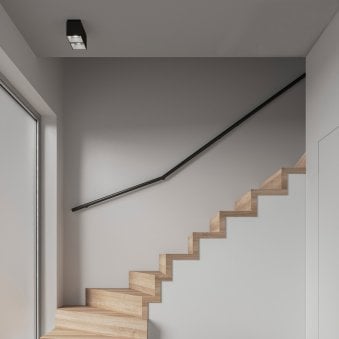 Ethan Surface Mounted Fixed Twin Downlight Matt Black & Gold