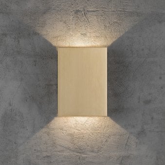 Fold 15 Coastal IP54 LED Wall Light in Brass