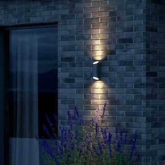 Nico Outdoor IP54 Up and Down Wall Light in Anthracite