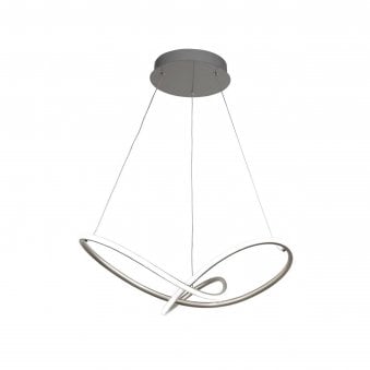 Magic Sculptured LED Pendant In Satin Silver