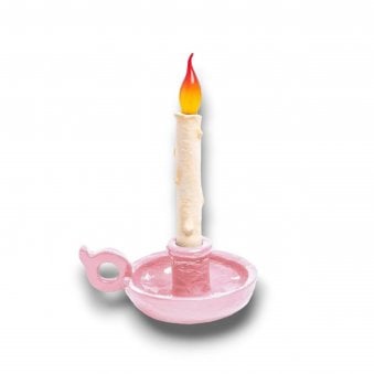 Grimm Candle Table Lamp in Pink