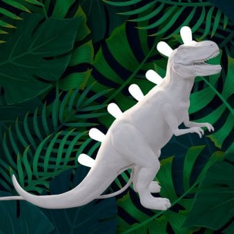 Jurassic Dinosaur T-Rex Lamp in White 