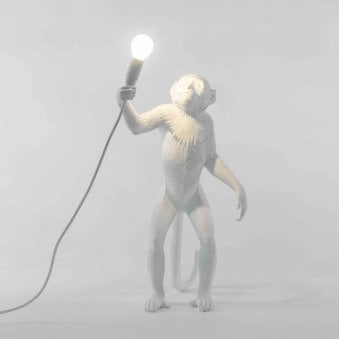 Monkey Lamp Indoor Standing Edition in White