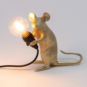 Mouse Lamp Sitting Edition in Gold
