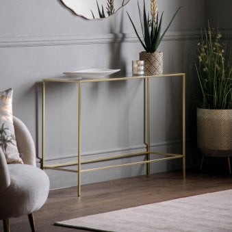Remenham Champagne Gold Console Table