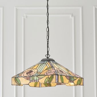 Willow Tiffany Glass Large Pendant Light