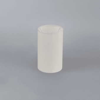Serena 12cm White Faux Silk Fabric Cylinder Shade