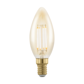 E14 Amber Dimmable Extra Warm LED Candle 4W 1700K 320lm