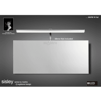 Sisley IP44 7w LED Bathroom Mirror Wall Light In Chrome